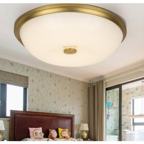Copper LED Round Ceiling Lamp Dia 54cm Modern Ceiling Light Bedroom Aisle Living Room Lamp Balcony Kitchen Corridor Light G584