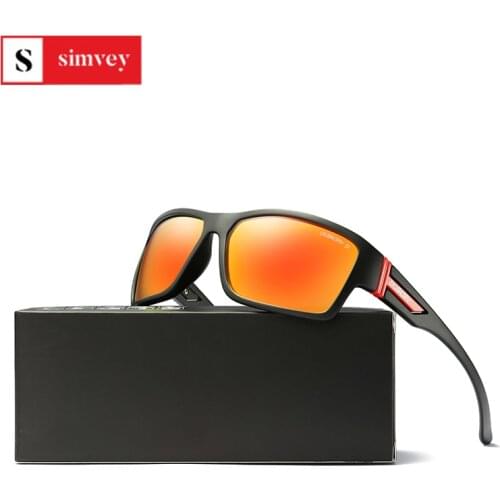 Simvey Men Sports Sunglasses HD Polarized Running Fishing Golf Sunglasses Mirrored Lens UV400 Anti-reflective Glasses