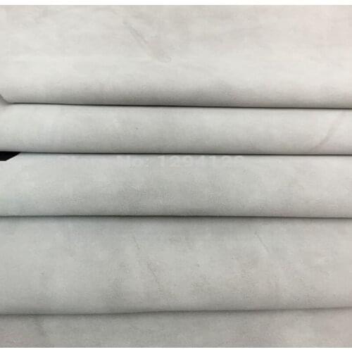 Genuine Split Cow Suede Leather Beige Soft Indurable Real Cowhide Calf Skin DIY Leather Natural Fabric for Sewing Boots Handbag