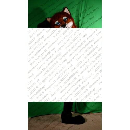 Customized Available REAL PHOTO Miss Fox CATWOMEN N7 full sets husky dog fursuit CAT wolf Costume fox Party Carnival Gift