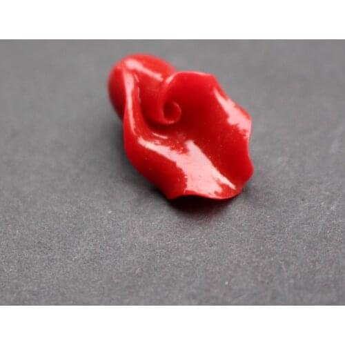 Size B 9.5mm*22mm (20 pieces/lot) Carved Calla Beads Artificial Coral beads Red color Loose Beads for Jewelry making