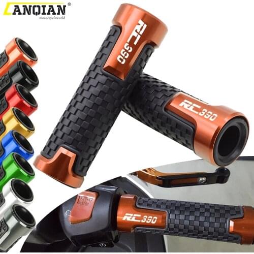 7/8" 22mm Motorbike Accessories CNC Aluminum Rubber Handlebar Grips Hand Bar Grip For RC390 RC 390 2013 2014 2015 2016 2017 2018