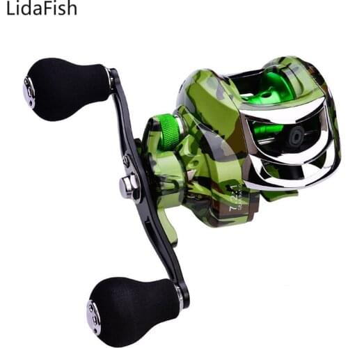 LidaFish Brand 7.2:1Gear Ratio High Speed Baitcasting Reel Drag Max Power 10KG Saltwater Fishing Reel