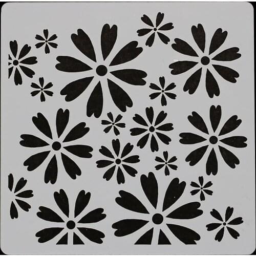 13*13 flower pvc Layering Stencils for DIY Scrapbooking/photo album Decorative Embossing DIY Paper Cards Crafts