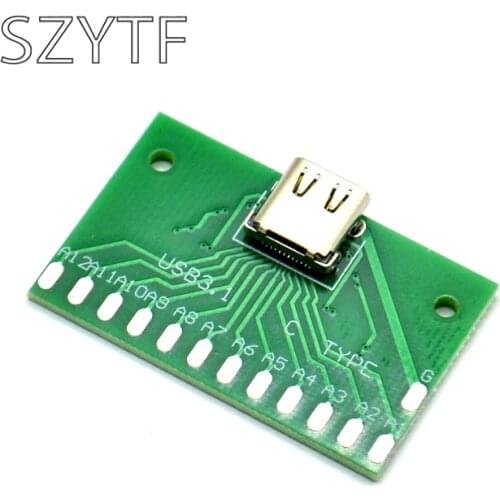 TYPE-C female test board USB 3.1 with PCB board 24P female connector adapter board to measure current conduction