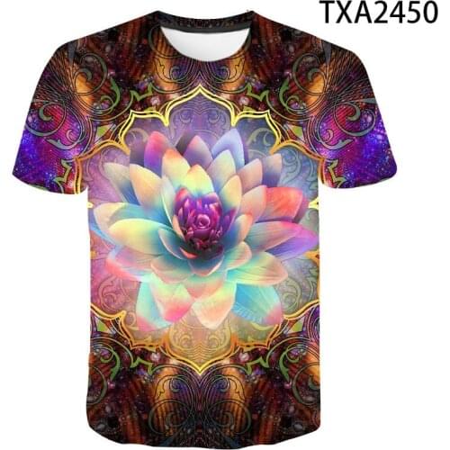Heart Flower Print Ladies T-shirt Ladies Casual Basis O-collar white Shirt Short Sleeve Ladies T-shirt Love Graphic Printing