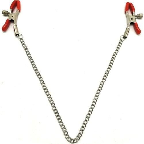 1 Pair 30cm Metal Chains Nipple Clamps Erotico Nipple Clamp Clips Sex Game Couples Pinzas Pezones Sexual Toys Sex Accessories