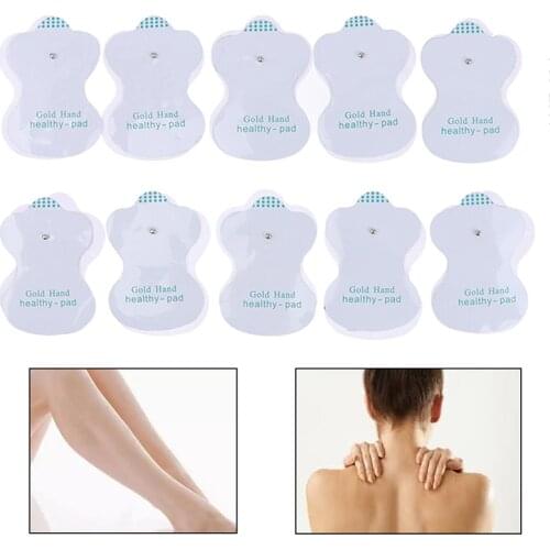 10Pcs Body Massager Reusable Electrode Pads Tens Acupuncture Digital Machine