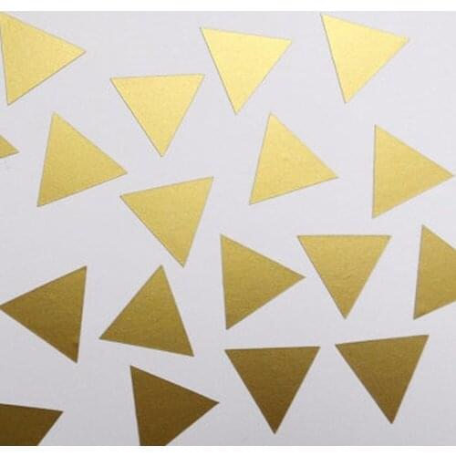3D Gold Cartoon Geometric Triangles Wall Stickers For Kids Baby Rooms Nursery Home Decor Bedroom Wallpaper DIY Vinyl Art Decals