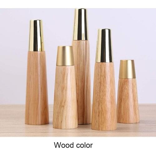 4Pcs Solid Wood Table legs Sofa Support feet TV Cabinet Tea Table Legs Furniture Legs Metal Straight Cone Replacement Legs