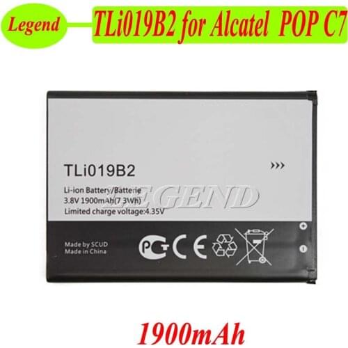 ALCATEL one touch POP C7 OT-7041 7041D dual CAB1900003C2 TLi019B2 Battery 1900mAh 100% Original Replacement