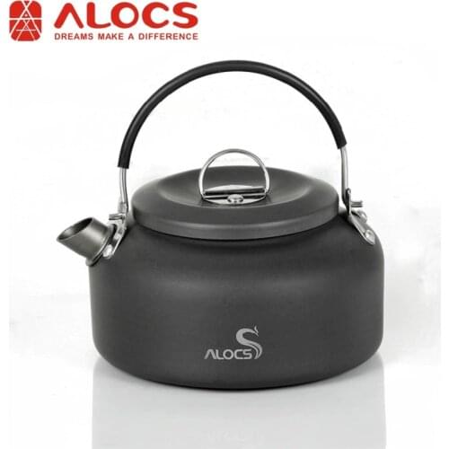 Alocs CW-K02 0.8L Camping Water Kettle Hiking Backpacking Travel Outdoor Kit Aluminum Alloy Camping Cooking Set 100g