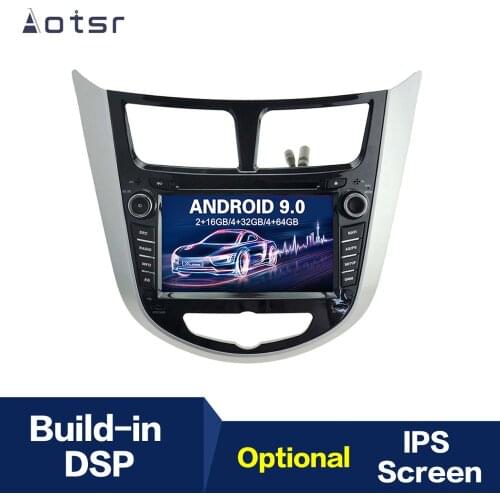 2 din 7 inch Android 9.0 CAR DVD player For Hyundai Verna 2011+ with radio GPS navigation Multimedia Bluetooth MAP Tape recorder