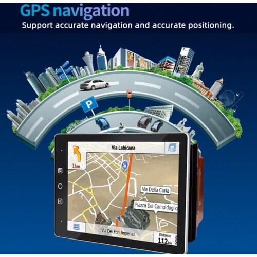 Car-Stereo in Dash Double-DIN 9.5" Digital Screen Support Bluetooth-compatible GPS FM MP5 Hands-Free with Backup Camera