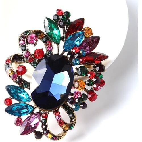 Beadsland Alloy Inlaid Rhinestone Brooch Design Fashionable High-end Clothing Accessories Pin Woman Gift BR0022