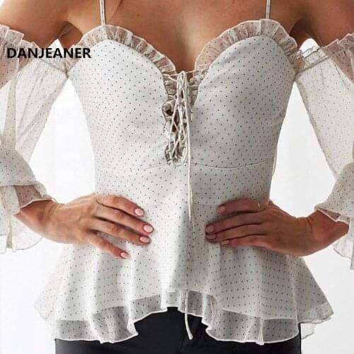 Блузки в горошек DANJEANER China At AliExpress