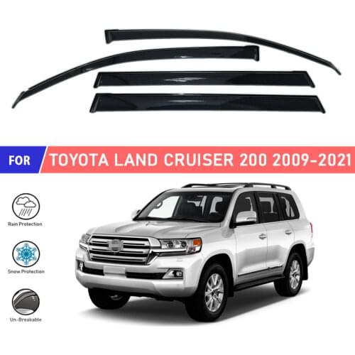 Window deflectors for Toyota Land Cruiser 200 2009- car window deflector wind guard vent sun rain visor cover car styling