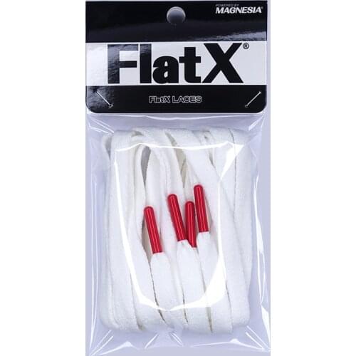FlatX 8mm Creamy White/ Red Color Metal Tips Shoelaces High Quality Professional Sneaker Laces Shoelace Lacet