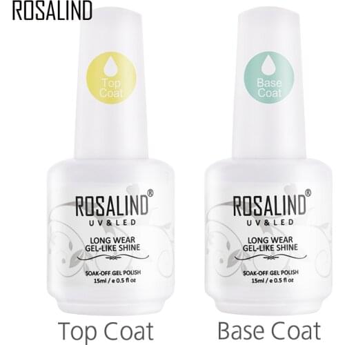 ROSALIND Multi-Use Top And Base Gel Nail Polish Gel Polish Vernis Semi For Nail Art Design Polish Nail UV LED Lamp Gel Lacquer