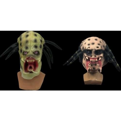 Halloween Horror Mask Latex Predator Mask Monster Anonymous Mask Cosplay Headwear Props Halloween Party Masquerade Supplies