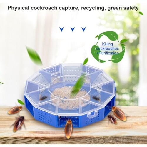 Cockroach Catcher 6 Door Cockroach Catcher Traps With Cover Snap-on Physical Trap Large Repeller Home Kitchen Bathroom Supplies