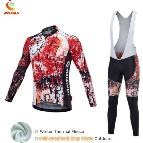 Malciklo 2018 Cool Maillot Cycling Set Thermal Cycling Clothing Ropa Cycling Jersey Winter Bike Clothes Wear Keep Warm Suit