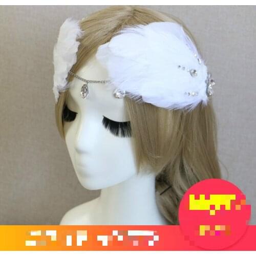 Fashion Multicolor Head Flower Hair Accessories Feather Headdress Angel Hairpin