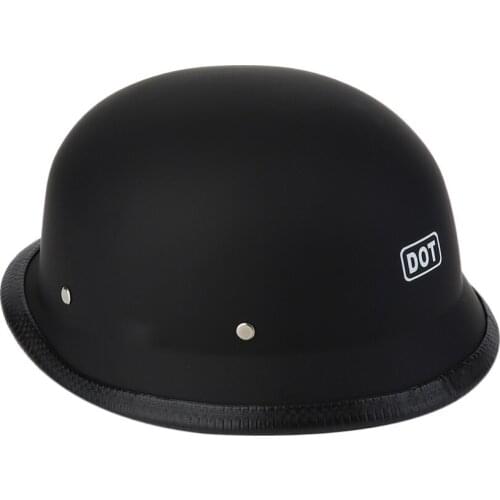 Half Face German Helmet Motorcycle Helmet Matte Black German Style Vintage Motorcycle Helmet Comfortable Durable Hot