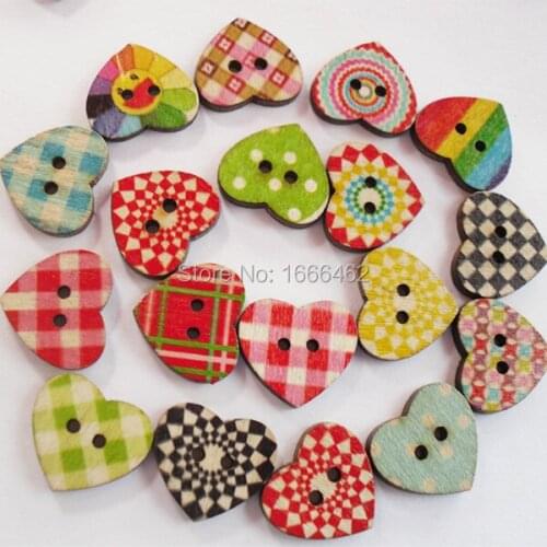 Wholesale 100PCs Wood Buttons Sewing Scrapbooking Cartoon Mixed 18*20MM