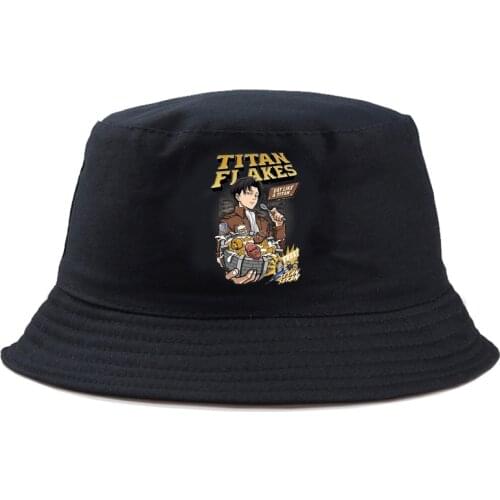 Japanese Anime Attack on Titan Bucket Hat men Cotton Fishing Hunting Cap Outdoor Beach Fisherman Panama Womens Bucket Hat