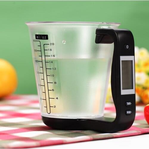 Portable Digital Temperature Measuring cup Measurement Cups Electronic Kitchen Baking Scales Enduring Food Scale Timer LCD