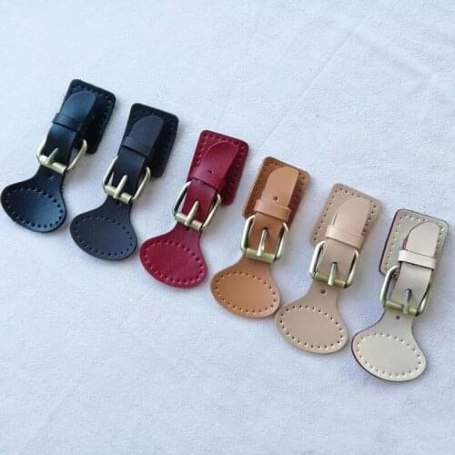 5PCS Real Leather Buckles for Bag DIY Replacement Bag Accessories Handmade Bag Hasp Buckle T Shape