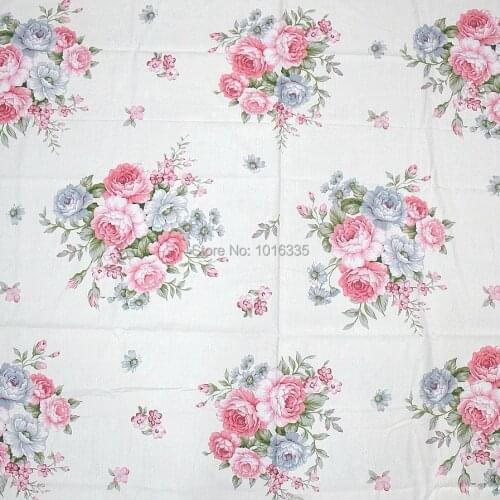 Hot Sale roses flowers 100% cotton fabric ,Width 1.6 meter wholesale Printed cotton twill fabric for bed sheet Pillowcase