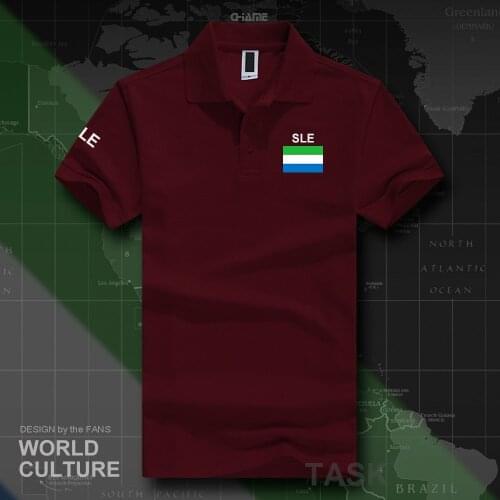 Sierra Leone Leonean polo shirts men short sleeve white brands printed for country 2017 cotton nation team flag new fashion SL