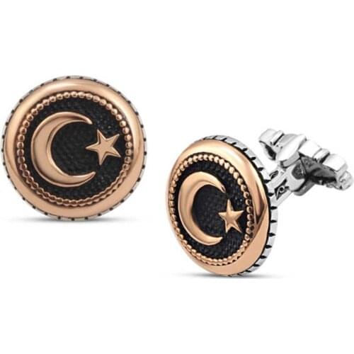 Silver Moon Star Cufflinks