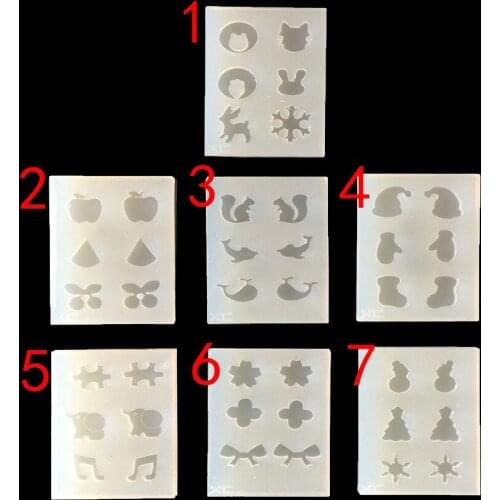 Silicone Mold for Christmas earrings beads charms Resin Silicone Mould handmade jewelry finding tool epoxy resin molds