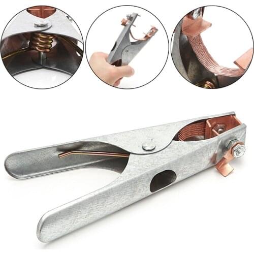 Welding Manual Welder Arc Earth Ground Cable Copper Grip Clip Clamp 300A New 2019
