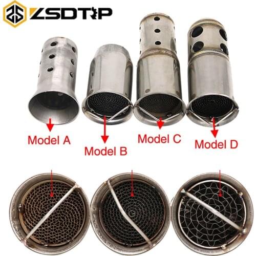 ZSDTRP 50.8mm 60mm Motorbike Universal Front Catalyst DB Killer Removable Silencer for Motorcycle Exhaust Muffler