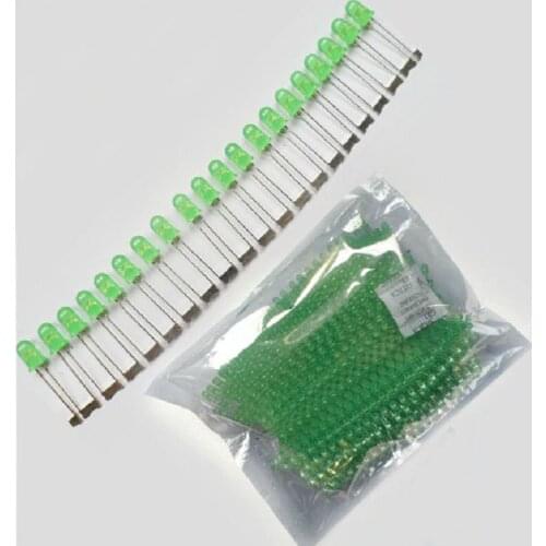 Green 5mm LED Siamese lamp beads Electronic light boxes bright Light Emitting Diode 1000pcs