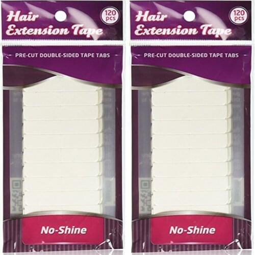 10*12pcs/lot White No Shine Hair Extension Tape Adhesive Waterproof Double Sided Tape For Hair Extension/Lace Wig/Toupee