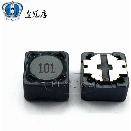 10pcs/SMD power inductors CDRH124 CDRH125 CDRH127 100UH word:101 Shielding inductance 12*12*4MM/12*12*5MM/12*12*7MM
