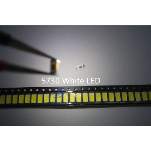1000 pcs SMD 5730 Diode White SMD5730 0.5W LED 5630 6000k 6500k Super Bright Chip SMD5630 5730SMD 150mA PCB SMT Emitting Diode