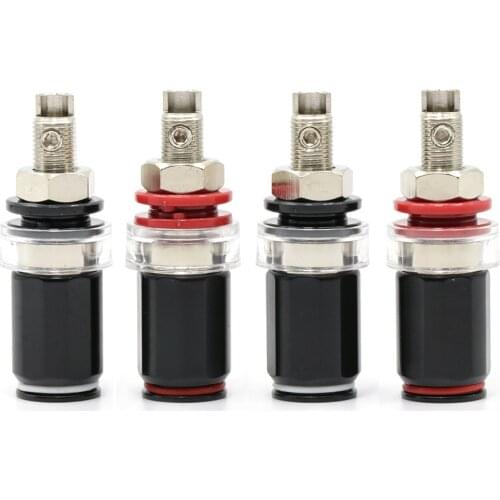 4pieces hi-end Rhodium Plated HIFI Amplifier Speaker Terminal Binding Post Socket