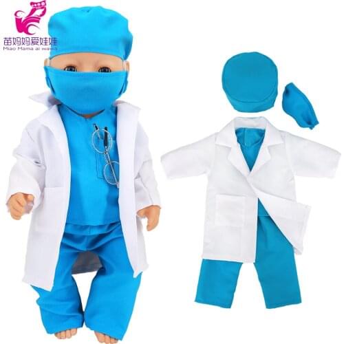 43cm Baby Doll clothes docotors sets 18 inch american og girl doll outfits girl play toys doll wears aceessorie