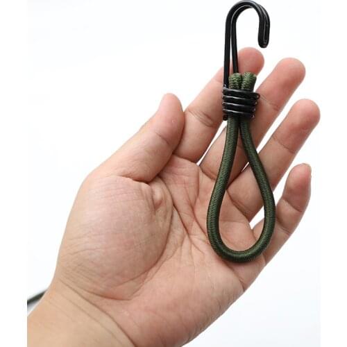 5 Pcs 15 Cm Tent Peg Bend Hook Stretchable Elastic Pull Rope Buckle Outdoor Camping Deck Fixing Cord Hook Accessory