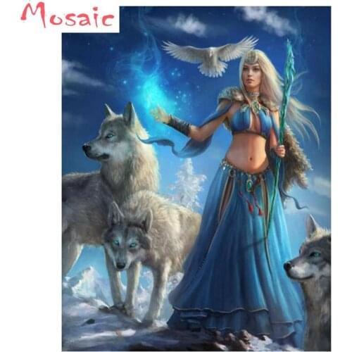 5d diamond painting wolf Fairy full round square Rubiks Cube rhinestones pictures diamond embroidery mosaic cross stitch kits