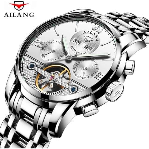 AILANG designs 2021 new sports business stainless steel mens watch luxury brand mens fashion mechanical watch dropshipping