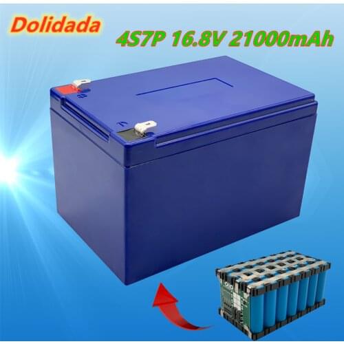 16.8v battery, 21ah 4s7p 14.8V 16.8v, suitable for ncr18650ga, with 30A BMS, high power lithium ion inverter, touring car solar