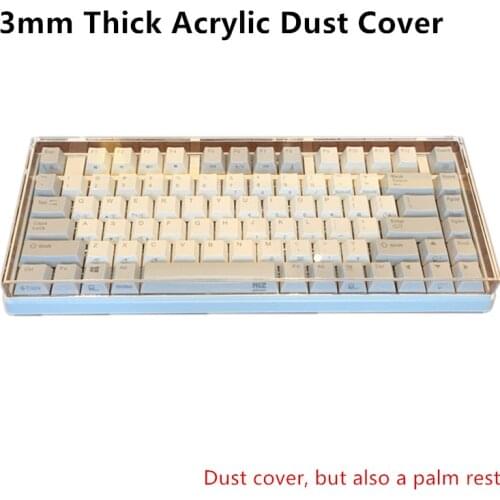 Transparent Dust Cover for Niz Keychron K4 K6 K2 Acrylic Keyboard Dust Cover 61/68/84/87/96/98/104/108 Key Palm Rest