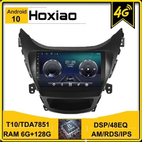 Car Radio Android 10 For Hyundai Elantra Avante 2011 2012 2013 Multimedia Player 2 Din GPS Navigaion AM RDS DVD Stereo Head unit
